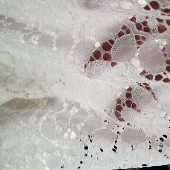 Baltic born Venice lace maxi Dress Womens Size Medium Short Sleeve V Neck V Back - Picture 10 of 13